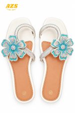 AZS Elegant Crystal Braided Slide Sandal  212
